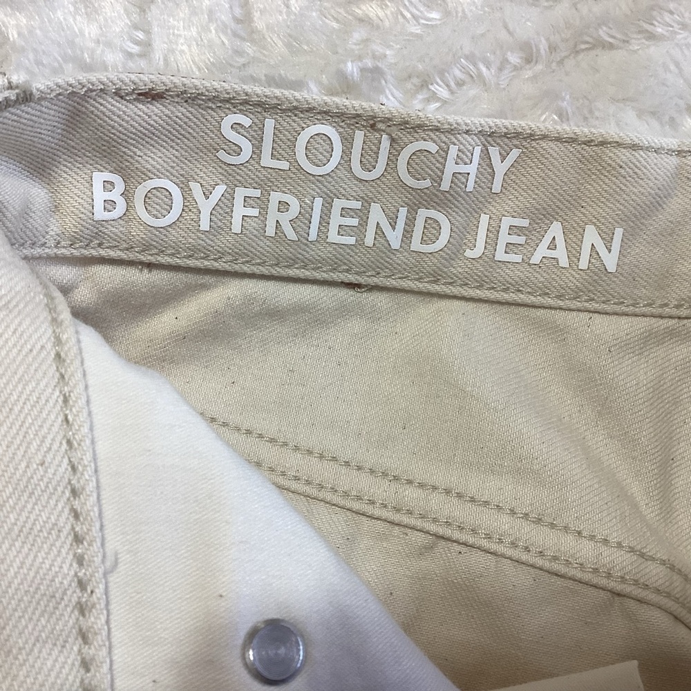 NEW J. Crew Slouchy Boyfriend Jeans in Ecru 25 - Picture 4 of 14